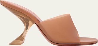 Amina Muaddi 90mm Taylor Transparent Slippers
