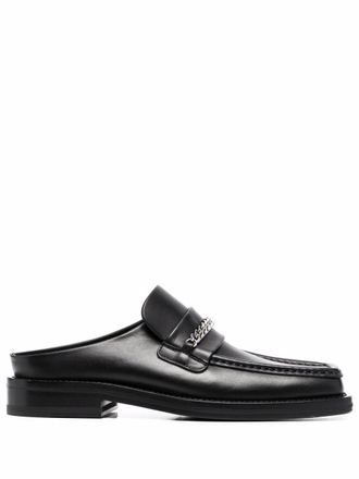 Martine Rose square-toe leather loafers - unisex - Leather/Leather/Leather/Rubber - 35 - Black