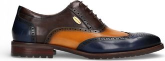 Laura Vita Lorenzo Conti Heren Brogue Oxford Schoenen van Blauw Bruin Leer - Antonin 01