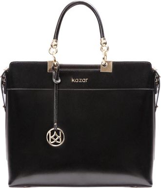 Kazar Dames zwarte tas - Dames - Handtassen - Zwart - ONE Size - Leer - Tassen
