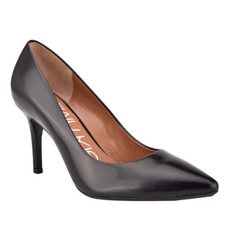 Calvin Klein Womens Gayle Pump, Black Leather, 5