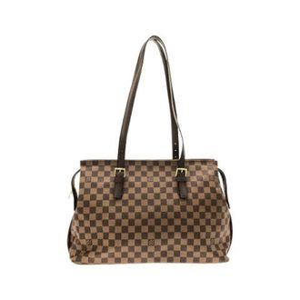 Louis Vuitton Pre-owned Shoulder Bags, female, Brown, Size: ONE SIZE Pre-owned Damier Chelsea Canvas Shoulder Bag