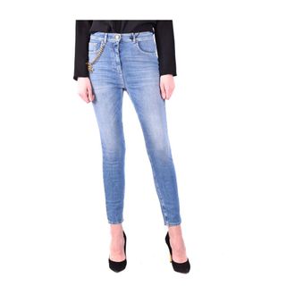 Elisabetta Franchi Skinny Jeans, female, Blue, Size: W30 Blue Plain Women Jeans Spring/Summer