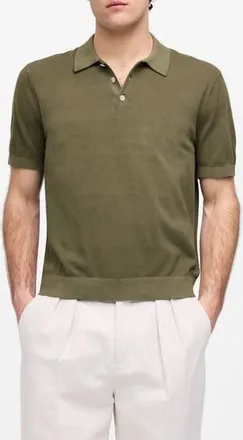 Madewell Garment Dyed Three Button Polo Sweater in Pressed Sage at Nordstrom Rack, Size X-Large
