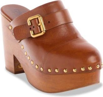 Chlo&eacute; Jeanette Platform Clog in 27T Ginger Brown at Nordstrom, Size 37