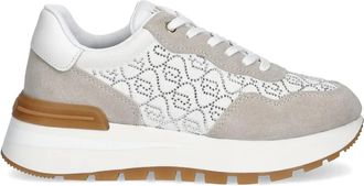 Liu Jo logo-rhinestone sneakers - White