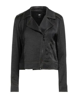 ジャケット・アウター DKNY archive leather jacket DKNYDJ22924_22_DJ4J6062_BLK_Sb