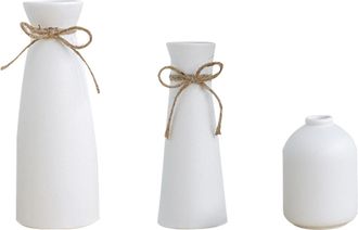 Infinite Jarrones De Cer&aacute;mica En Juegos De 3 O 5 Unidades, Blancos O Negros, Fabricados En Cer&aacute;mica Resistente A Altas Temperaturas, De Dise&ntilde;o Minimalista Para