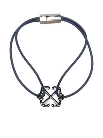 Off-white Arrows-charm bracelet - men - Brass/Thermoplastic Polyurethane (TPU) - L - Blue