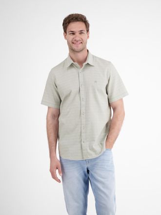 Lerros Kurzarmhemd LERROS, Herren, Gr. 3XL, N-Gr, grau (tinted grau), Web, Obermaterial: 98% Baumwolle, 2% Elasthan, gemustert, regular fit taillenbedeckt, H