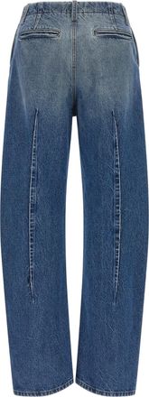 Maison Margiela High-Waisted Architectural Cotton Jeans - Blue