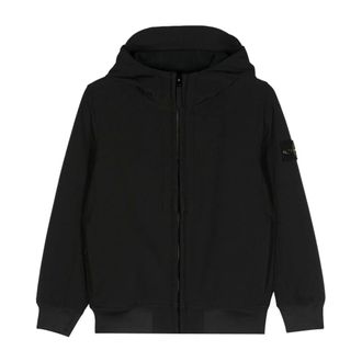 Stone Island Technical Fabric Jacket - male - Stone Island - Kids Sweatshirts - Black - 8 Y - Kids