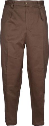 BRIGLIA 1949 Suit Trousers, male, Brown, XL, Pleated Trousers