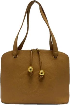 Chanel Pre-owned Leather chanel-bags - Dames - Vintage Schoudertas - Bruin - ONE Size - Vintage