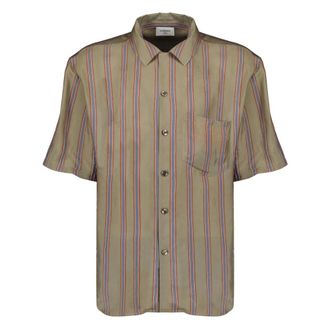 Saint Laurent Cassandre Shirt - male - Saint Laurent - Short Sleeve Shirts - Green - XL - Shirts