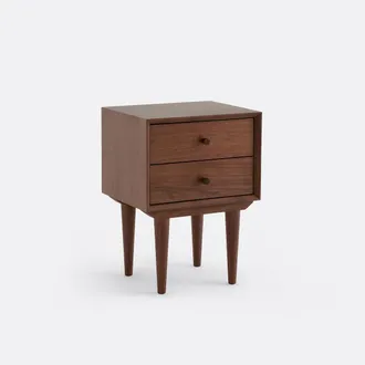 La Redoute Interieurs Antiek notenhouten en gefineerd nachtkastje, Quilda