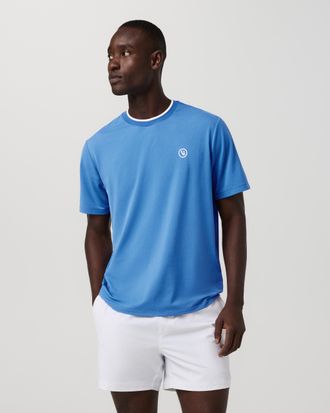 Vuori Clothing Short Sleeve Gamepoint T-Shirt - Relaxed Fit | Court Blue | Medium