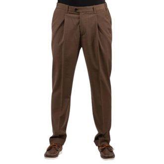 Hindustrie Suit Trousers, male, Brown, Size: XL Amalfi Trousers