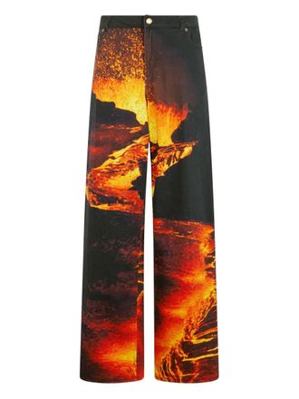 Roberto Cavalli Jeans con stampa - Nero