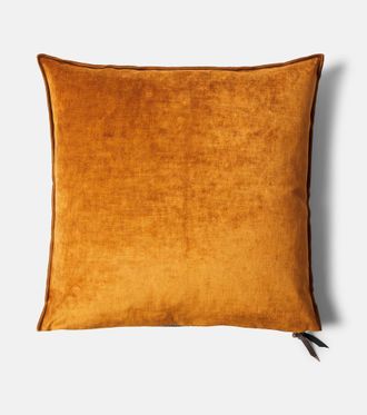 Maison de Vacances Leather-trimmed cushion