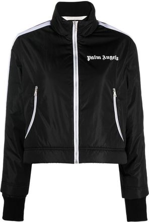 Palm Angels lightweight cropped puffer jacket - women - Recycled Polyamide/Polyester/Polyester/Recycled Polyamide - L - Black