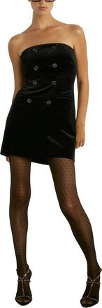 Reiss Ilze Bandeau Short Velvet Dress