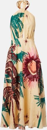 Johanna Ortiz Floral linen midi dress