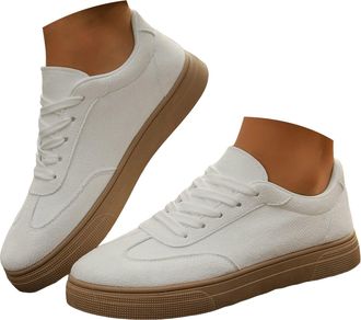 Generic Womens Casual Trainers | Wedge Heel Lace-Up Ankle Boots | Hidden Platform Comfortable Cushioned | Everyday Wear Office Commute Shopping | Stylish Casu