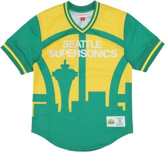 Mitchell & Ness Seattle Supersonics Mesh V-neck Jas - Heren - Fitness - Groen - S - Polyester - Fitness