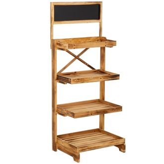 Wanderlust Deco Carro expositor estanter&iacute;a de madera marr&oacute;n 53x39x128h cm