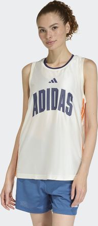 adidas Tanktop ADIDAS SPORTSWEAR STADIUM, Damen, Gr. XXL, sanftes wei&szlig;, pure orange, dunkelblau, Obermaterial: 100% Polyester, Rundhals, Tops Tanktop