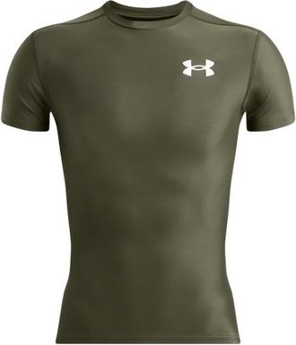 Under Armour Mens Heatgear OG Compression Short Sleeve - Marine Od Green/White Size 3XL