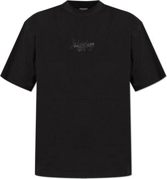 Balenciaga Logo T-shirt - Heren - T-shirts - Zwart - XS - Katoen - Tops