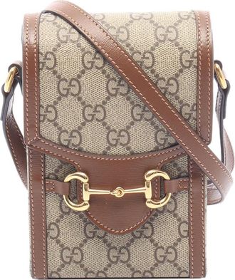 Gucci Pre-owned Gucci Mini GG Supreme Horsebit 1955 Crossbody Unisex 6NPO3DQE9J7QS9JO