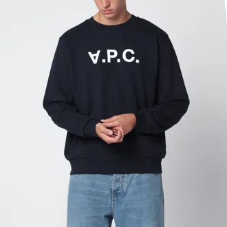 A.P.C. Felpa Standard Grand VPC blu scuro in cotone