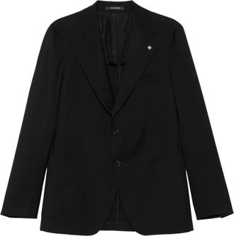 Tagliatore Pin-revers Virgin Wool Jas - Heren - Blazers - Zwart - 3XL - Jassen
