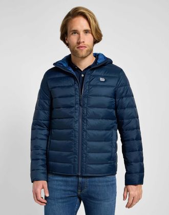 Lee Steppjacke LEE Lee Steppjacke Light Puffer Jacket, Herren, Gr. L, blau, Obermaterial: 100% Nylon NY., Jacken Steppjacke
