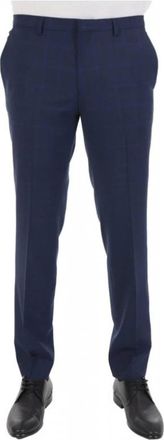 HUGO BOSS Broeken, Heren, Blauw, M, Wol, Hesten Extra Slim Fit Pantalon