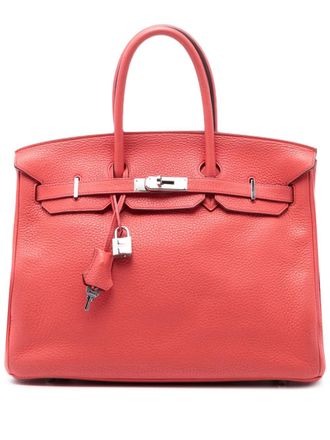 Herm&egrave;s 2009 Clemence Birkin Retourne 35 handbag - Rood