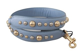 Dolce & Gabbana Studded Leather Shoulder Bag - Blue