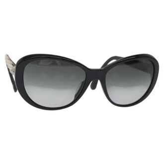 Chanel Pre-owned Plastic sunglasses - Dames - Pre-owned - Zwart - Maat: ONE Size