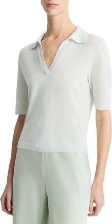 Vince Cashmere & Silk-Blend Silk Blend Polo Shirt