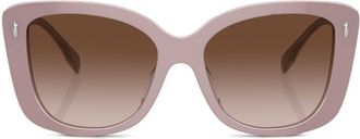 Tory Burch Miller oversize-frame sunglasses - women - Acetate - 54 - Pink