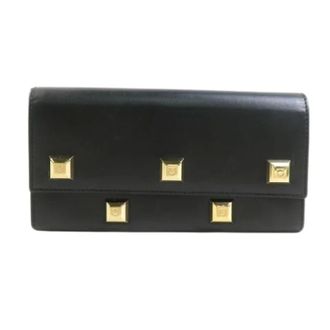 Ferragamo Pre-owned Long Wallet (Bi-fold) - Dames - Pre-owned - Zwart - Maat: ONE Size Leer
