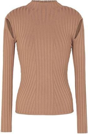 8 by YOOX KNIT CUT-OUT DETAIL MOCK-NECK SWEATER