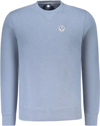 North Sails Sweatshirt met lange mouwen - Heren - Sweatshirts - Blauw - S - Katoen - Hoodies & sweatvesten