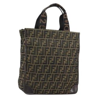 Fendi Pre-owned Canvas Tote Bag - Dames - Vintage Shopper - Bruin - ONE Size - Vintage