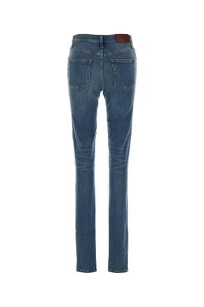 Gucci Womens Stretch Denim Jeans Blue Exterior: Cotton Elastane