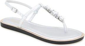 Kenneth Cole Reaction Sera T-Strap Sandal in Silver Metallic at Nordstrom Rack, Size 7.5