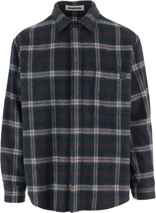 Darkpark Wool-Blend Shirt With Classic Collar And Check Pattern